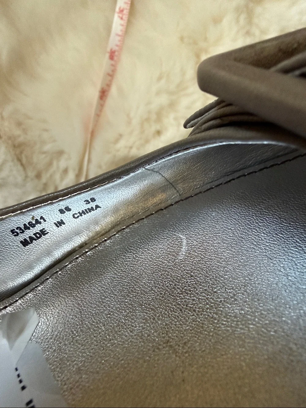 Ecco Women's Grey Leather Buckle Flats